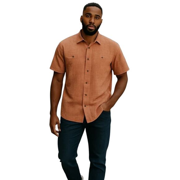 Patagonia Worn Wear Men's Back Step Shirt Button Up Short Sleeve Men's Large - Picture 1 of 12